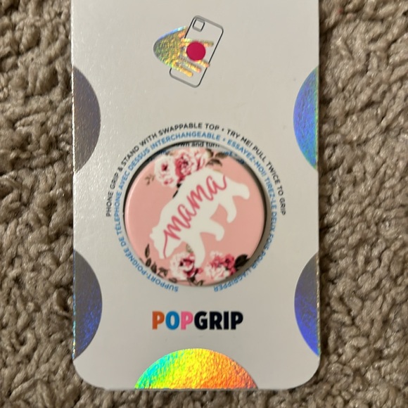 Mama Bear PopSockets Single Grip & Stand Phone Holder Pink Flowers - Picture 3 of 5